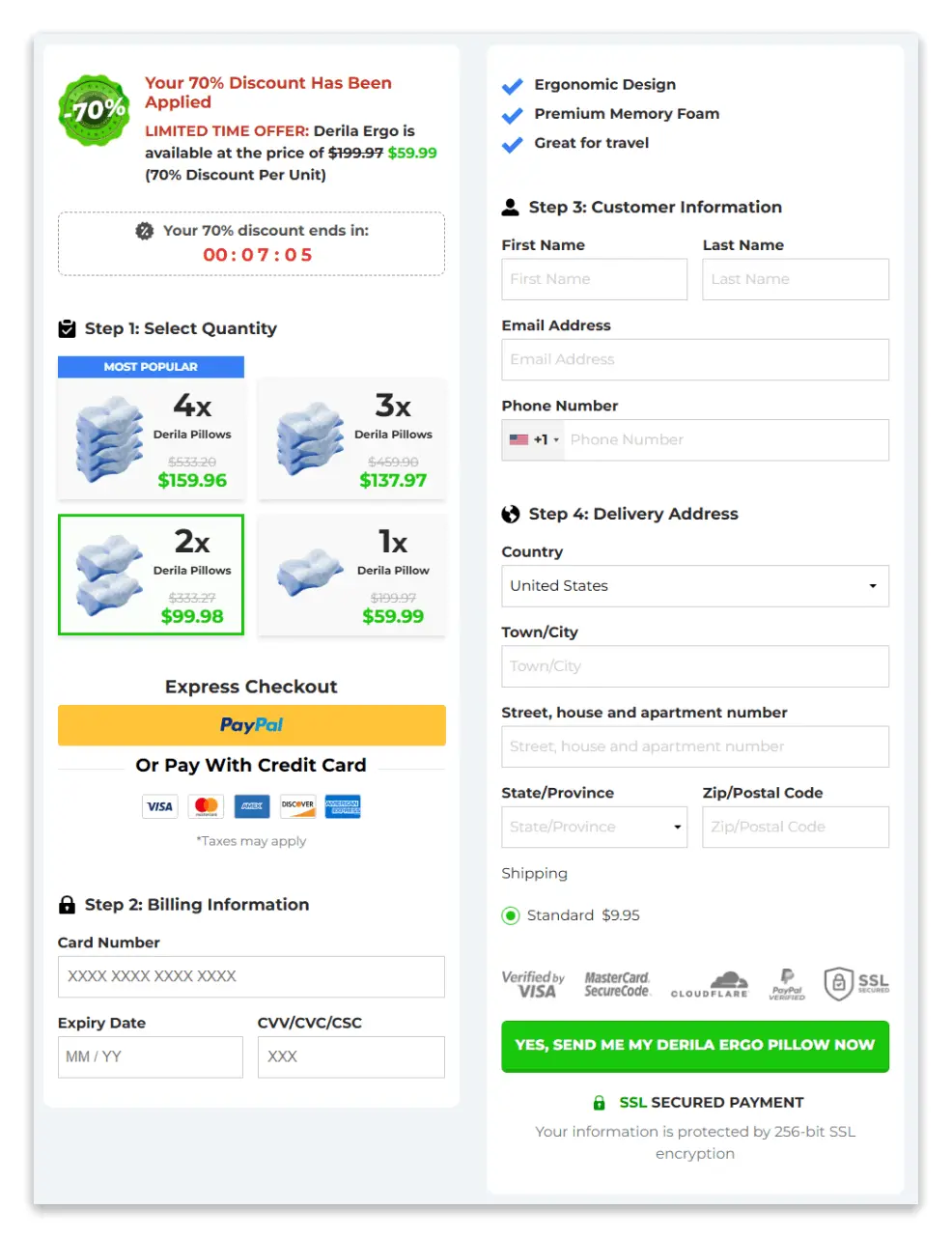Derila Ergo Derila Ergo PillowOrder Page